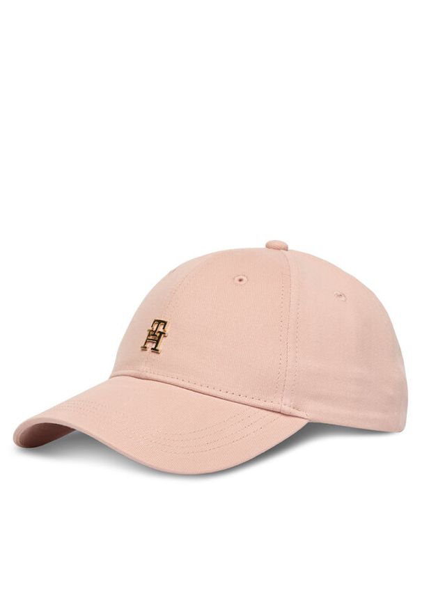 TOMMY HILFIGER - Tommy Hilfiger Czapka z daszkiem Th Elevated Chic Cap AW0AW17631 Różowy. Kolor: różowy. Materiał: bawełna
