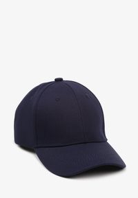 Born2be - Granatowa Bawełniana Czapka z Daszkiem z Regulowanym Zapięciem Tilzeri. Kolor: niebieski. Materiał: bawełna. Styl: casual
