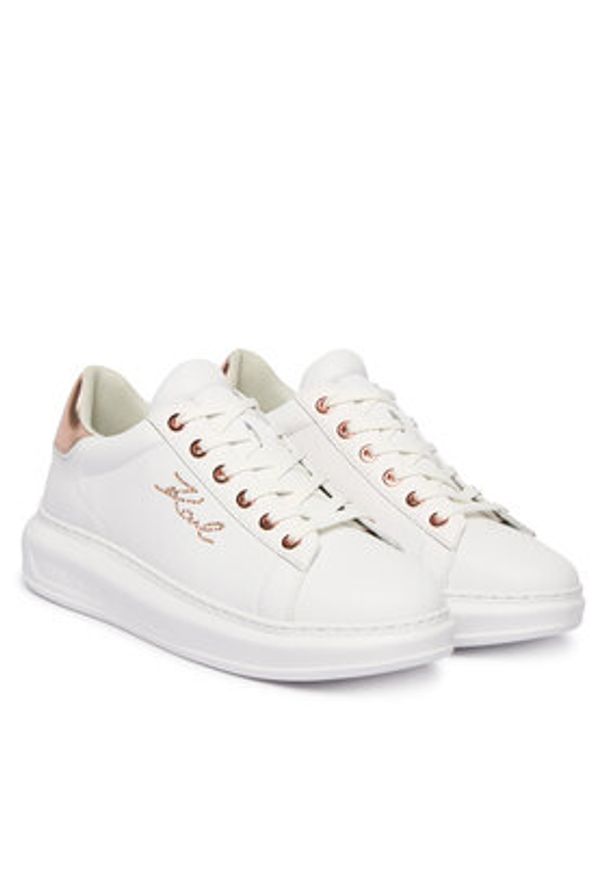 Karl Lagerfeld - KARL LAGERFELD Sneakersy Kapri KL62518 Biały. Kolor: biały. Materiał: skóra