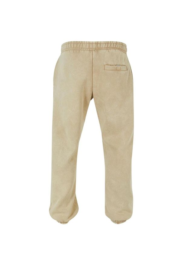 Urban Classics - Męskie Spodnie Dresowe Stone Wash Heavyweight. Kolor: beżowy. Materiał: dresówka