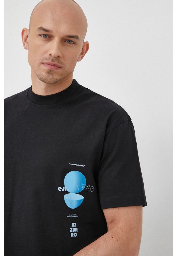 Liu Jo t-shirt bawełniany kolor czarny z nadrukiem. Kolor: czarny. Materiał: bawełna. Wzór: nadruk