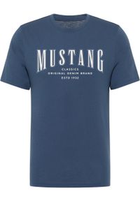Męski T-Shirt Mustang Style Alex Dark Denim 1017335 5242. Materiał: denim