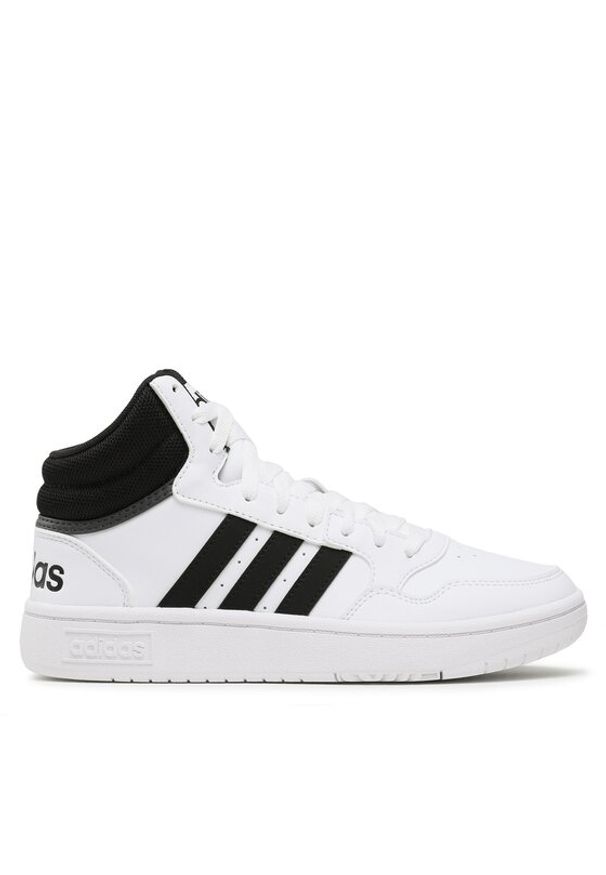 Adidas - adidas Sneakersy Hoops 3.0 Mid Classic Vintage Shoes GW3019 Biały. Kolor: biały. Materiał: skóra