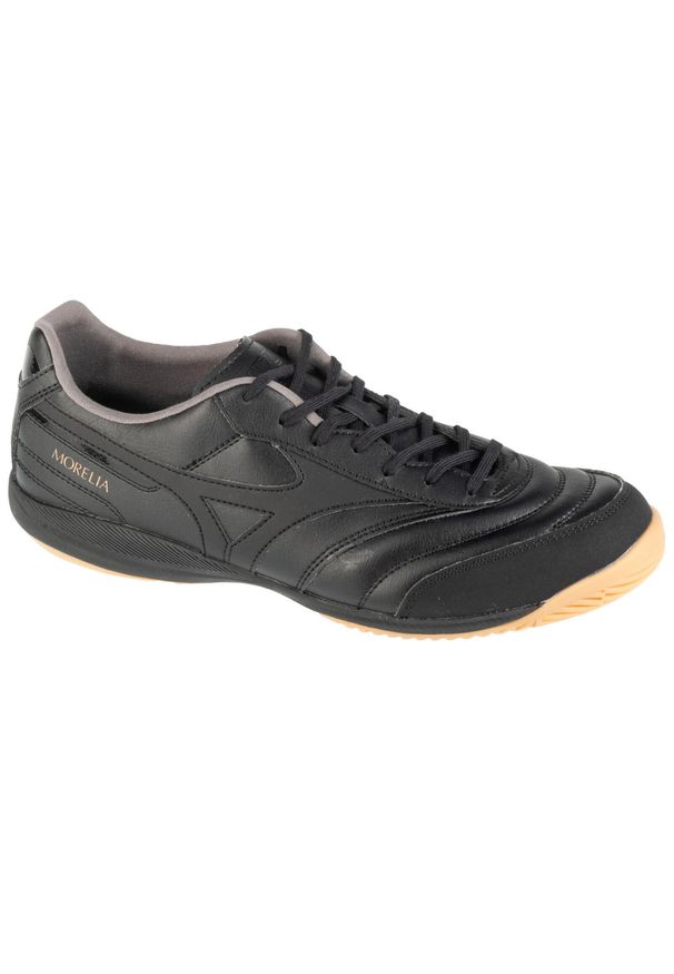 Mizuno - Buty halowe do piłki nożnej męskie, Morelia Sala Pro IN. Kolor: czarny. Materiał: guma, tkanina, skóra, materiał, syntetyk. Sport: piłka nożna