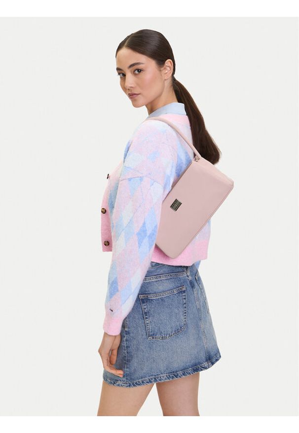 Tommy Jeans Torebka Tjw American Cool Shoulder Bag AW0AW17295 Różowy. Kolor: różowy. Materiał: skórzane