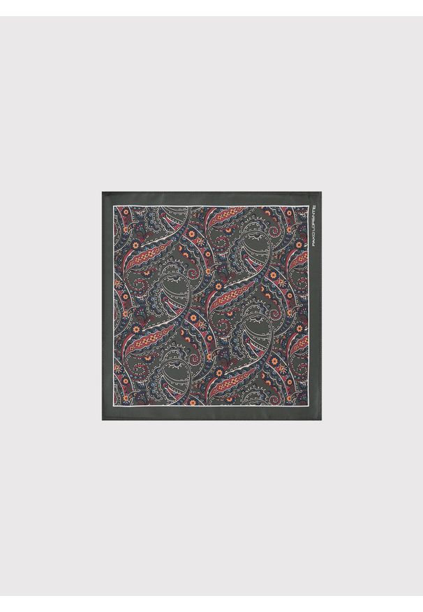 Pako Lorente - PAKO LORENTE - Zielona poszetka męska paisley. Kolor: zielony. Materiał: poliester. Wzór: paisley