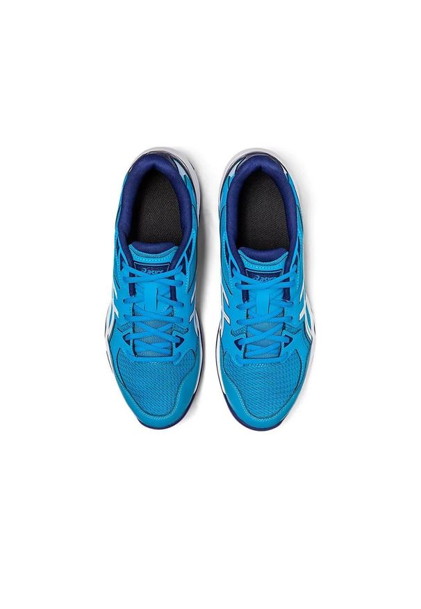 Buty siatkarskie męskie Asics Gelrocket 10. Zapięcie: sznurówki. Kolor: niebieski. Materiał: materiał, syntetyk. Szerokość cholewki: normalna