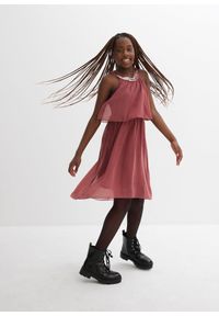 bonprix - Sukienka szyfonowa. Kolor: fioletowy. Materiał: szyfon #3