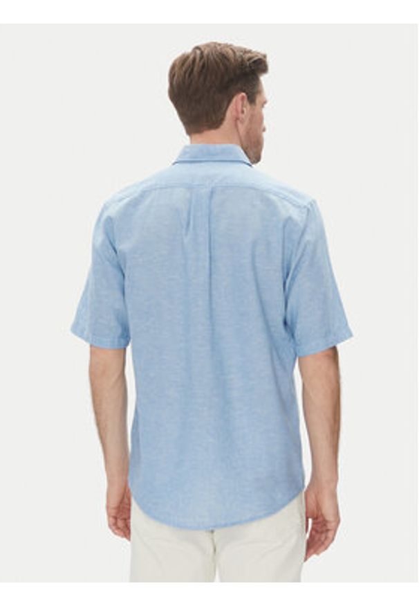 Wrangler Koszula 1 Pkt 112362731 Błękitny Regular Fit. Kolor: niebieski. Materiał: bawełna