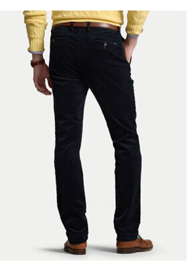 Polo Ralph Lauren Spodnie materiałowe 710879958012 Granatowy Slim Fit. Kolor: niebieski. Materiał: sztruks