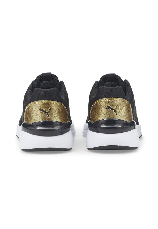 Buty Kobieta Puma Raw Metallics czarny. Zapięcie: sznurówki. Kolor: czarny, beżowy, wielokolorowy, żółty. Materiał: guma, syntetyk, tkanina, materiał. Szerokość cholewki: normalna. Sport: turystyka piesza