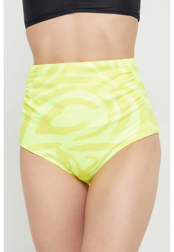 Adidas by Stella McCartney - adidas by Stella McCartney figi kąpielowe ciążowe kolor żółty. Stan: podwyższony. Kolekcja: moda ciążowa. Kolor: żółty. Materiał: materiał, dzianina, skóra