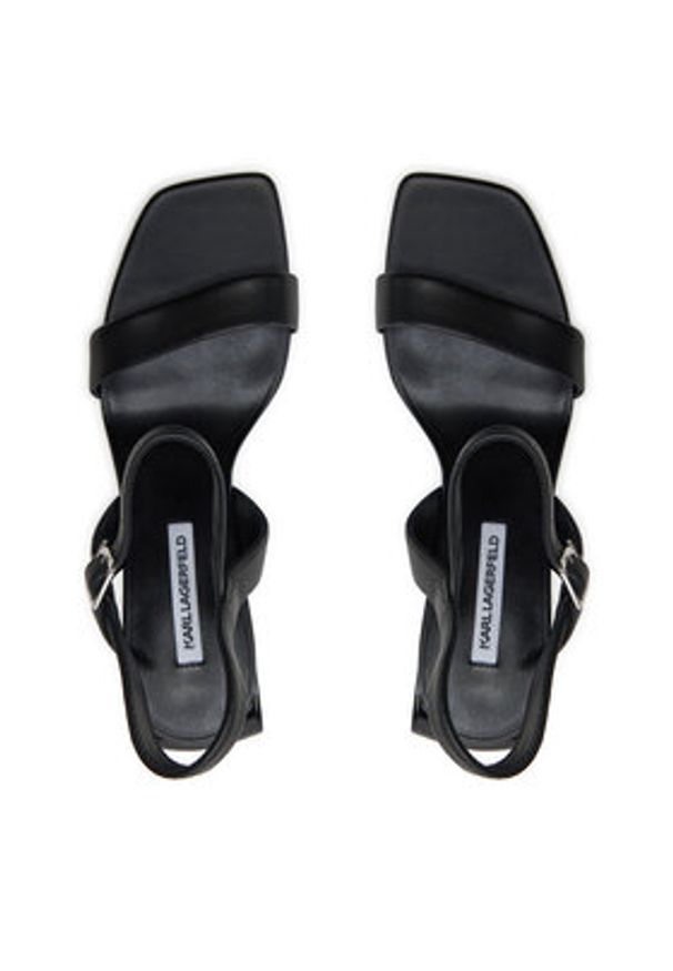 Karl Lagerfeld - KARL LAGERFELD Sandały KL33124 Czarny. Kolor: czarny. Materiał: skóra