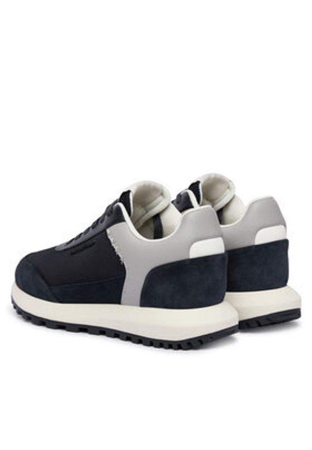 Emporio Armani Sneakersy EM004839 AF24321 MB617 Granatowy. Kolor: niebieski. Materiał: materiał