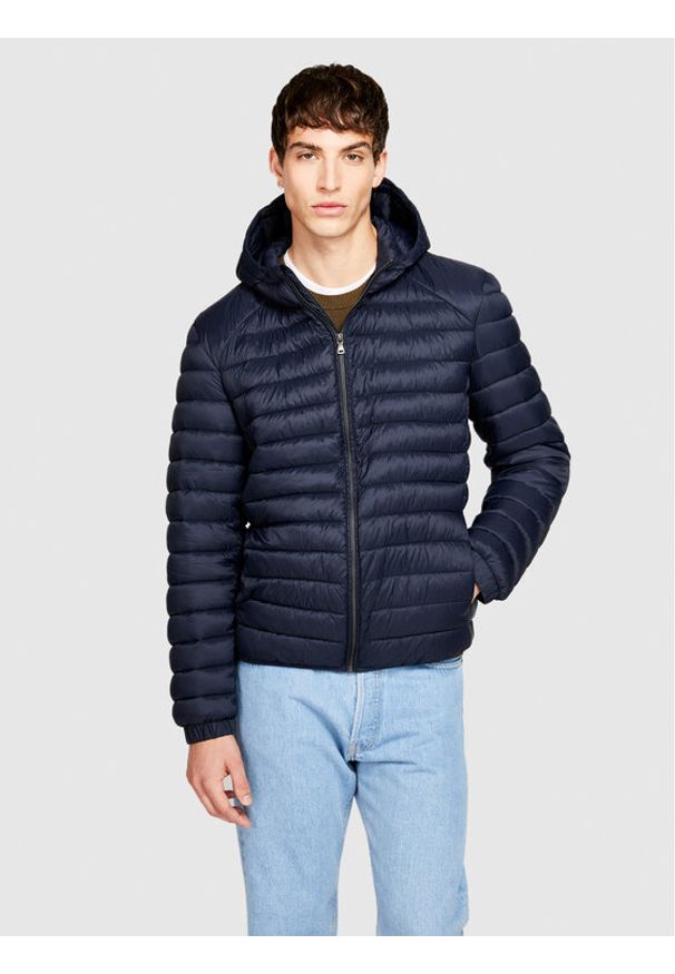 Sisley Kurtka przejściowa 2BA2SN02H Granatowy Slim Fit. Kolor: niebieski. Materiał: syntetyk