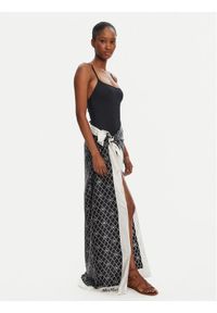 Max Mara Beachwear Chusta Ottico 2516541019 Czarny. Kolor: czarny. Materiał: jedwab, materiał
