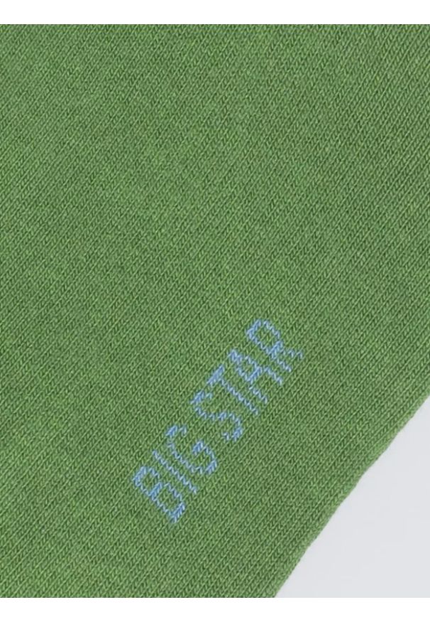 Big-Star - Skarpety męskie długie w romby zielone Stefanosi 301. Kolor: zielony. Materiał: bawełna