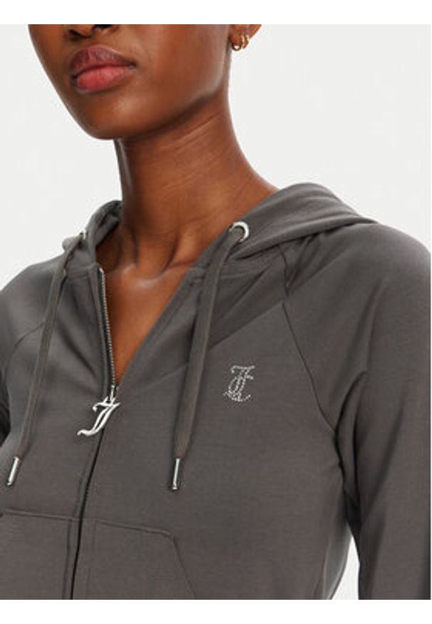 Juicy Couture Bluza Ola JCWAS125310 Szary Slim Fit. Kolor: szary. Materiał: bawełna