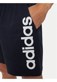 Adidas - adidas Szorty sportowe AEROREADY Essentials Single Jersey Linear Logo Shorts IC0064 Niebieski Regular Fit. Kolor: niebieski. Materiał: bawełna. Styl: sportowy #5