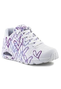 skechers - Buty Skechers JGoldcrown Uno Lite - Spread the Love W 155507-WLPR białe. Okazja: na co dzień. Kolor: biały #2