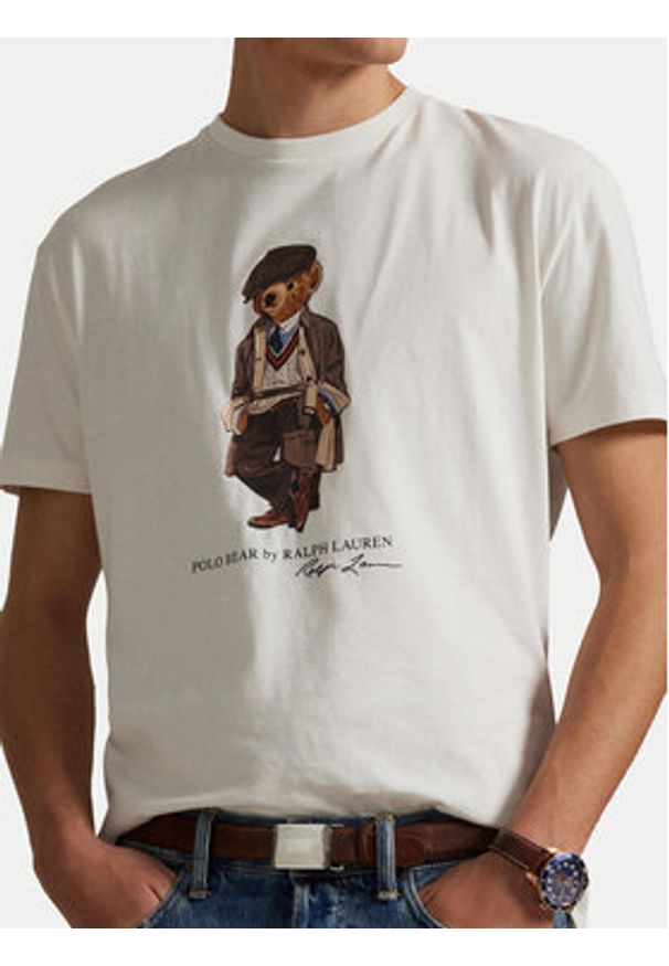 Polo Ralph Lauren T-Shirt 710P00085001 Biały Custom Slim Fit. Typ kołnierza: polo. Kolor: biały. Materiał: bawełna