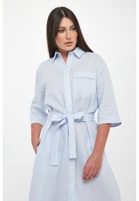 Sukienka lniana szmizjerka Tabella MM. Materiał: len. Typ sukienki: szmizjerki #1