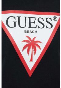 Guess t-shirt bawełniany kolor czarny. Kolor: czarny. Materiał: bawełna. Długość rękawa: krótki rękaw. Długość: krótkie. Wzór: nadruk #3