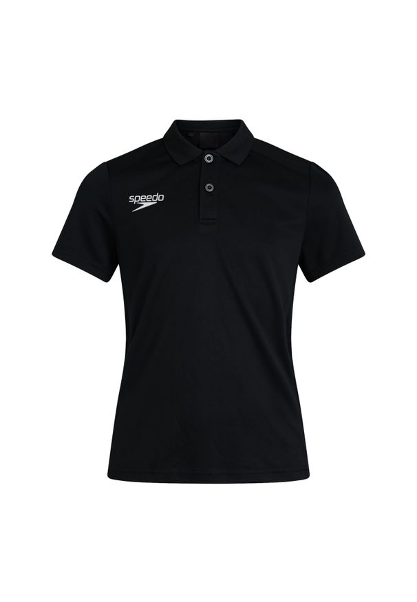 Koszulka T-Shirt damski Speedo Club Dry Polo. Typ kołnierza: polo. Kolor: czarny