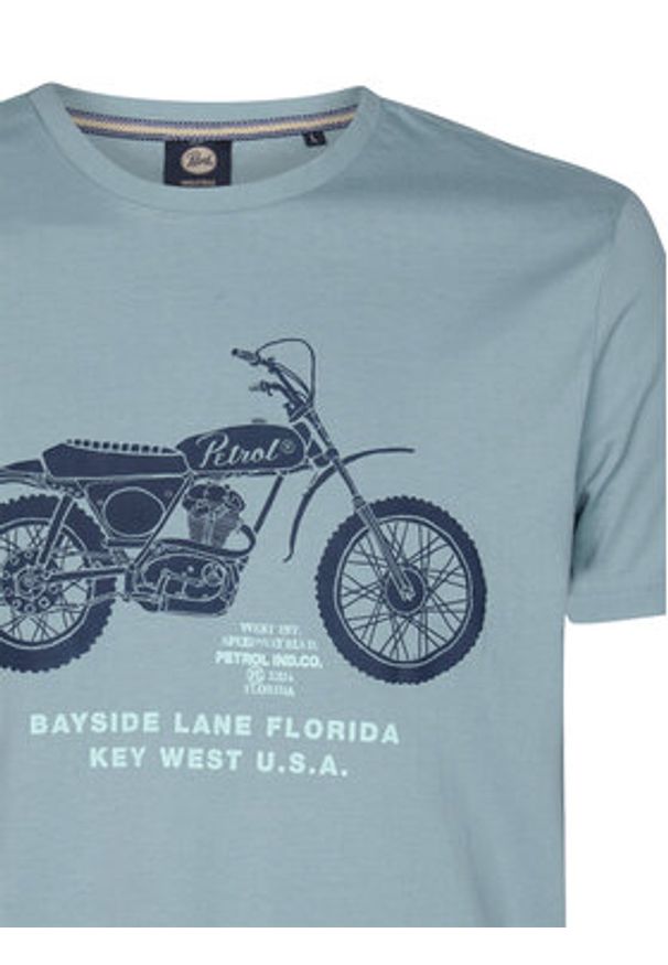 Petrol Industries T-Shirt M-1050-TSR707 Niebieski Regular Fit. Kolor: niebieski. Materiał: bawełna