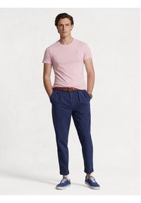 Polo Ralph Lauren T-Shirt 710671438357 Różowy Custom Slim Fit. Typ kołnierza: polo. Kolor: różowy. Materiał: bawełna #4