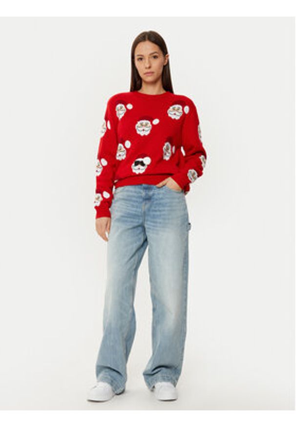 YSABEL MORA - Ysabel Mora Sweter 70028 Czerwony Regular Fit. Kolor: czerwony. Materiał: syntetyk