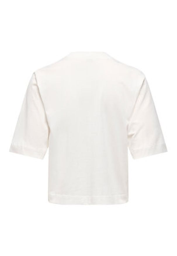 only - ONLY T-Shirt Vega 15375753 Biały Regular Fit. Kolor: biały. Materiał: bawełna