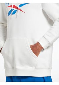 Reebok Bluza Identity Stacked Logo H54805 Biały Regular Fit. Kolor: biały. Materiał: syntetyk