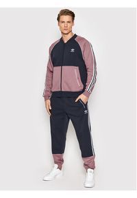 Adidas - adidas Bluza Sst Fleece Track HC2081 Granatowy Regular Fit. Kolor: niebieski. Materiał: bawełna #4