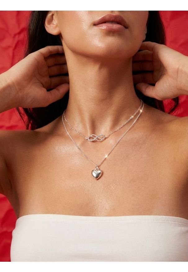 Sinsay - Bransoletka z błyszczącym wykończeniem 2 pack - srebrny. Materiał: srebrne. Kolor: srebrny