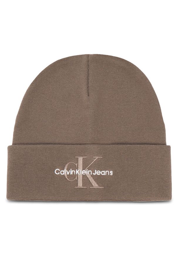 Calvin Klein Czapka Mono Logo Embro K50K512460 Brązowy. Kolor: brązowy. Materiał: bawełna