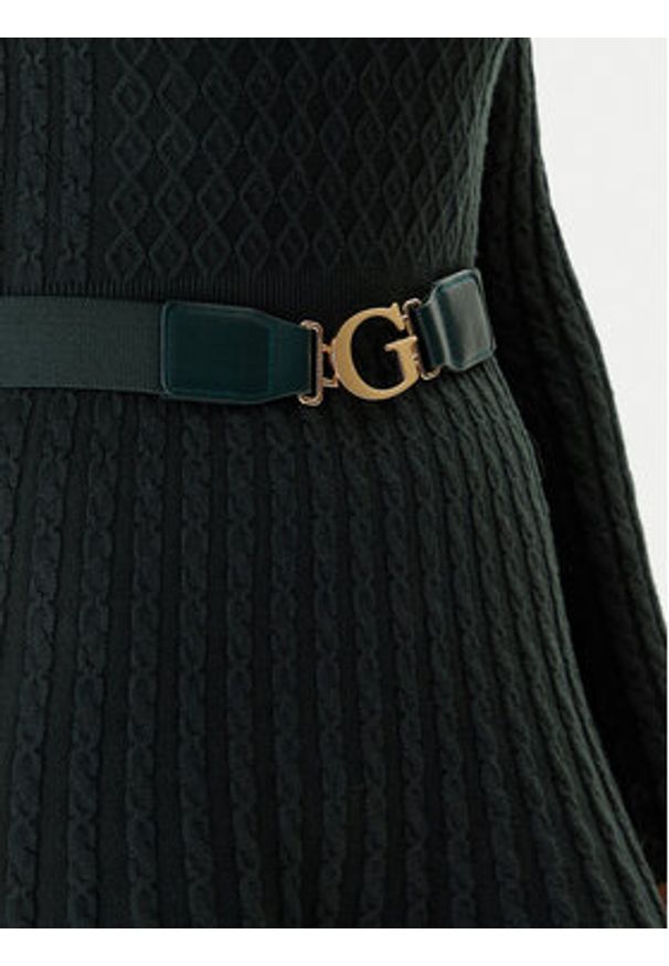 Guess Sukienka dzianinowa W5BK68 Z2YJ2 Zielony Slim Fit. Kolor: zielony. Materiał: syntetyk