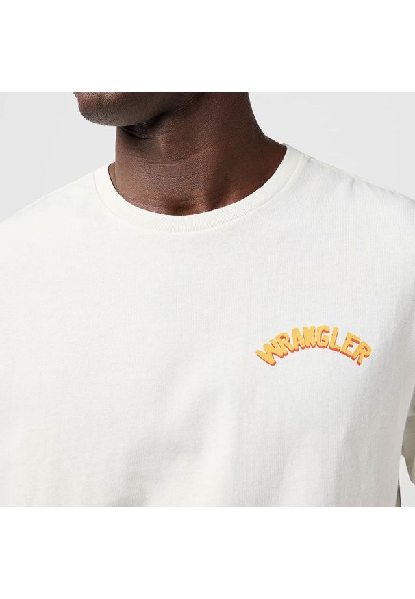 Wrangler - MESKA KOSZULKA WRANGLER GRAPHIC TEE VINTAGE WHITE 112362797. Styl: vintage