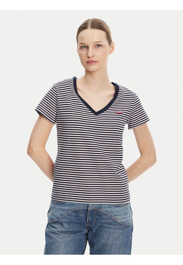 Levi's® T-Shirt Perfect Z 85341-0100 Granatowy Standard Fit. Kolor: niebieski. Materiał: bawełna