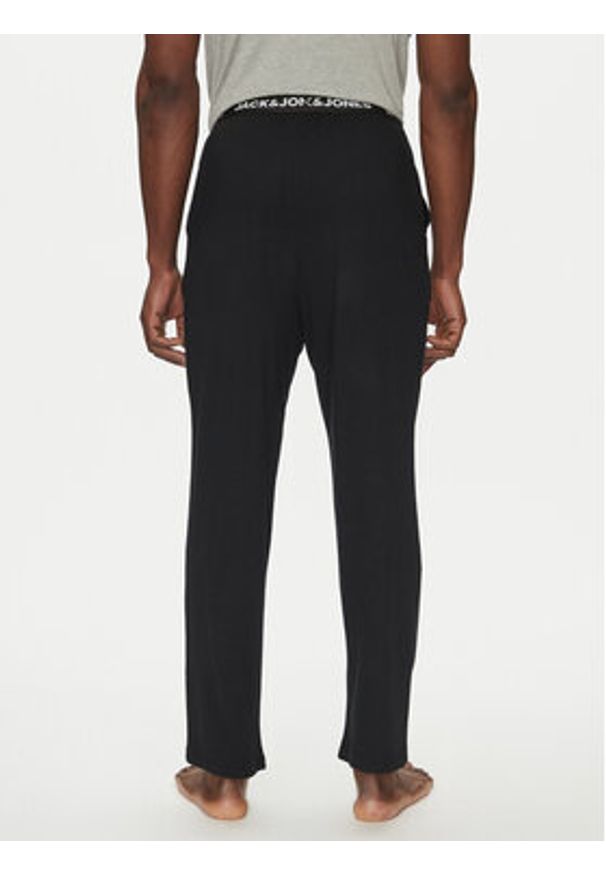 Jack & Jones - Jack&Jones Spodnie piżamowe Everest 12272200 Czarny Regular Fit. Kolor: czarny. Materiał: bawełna