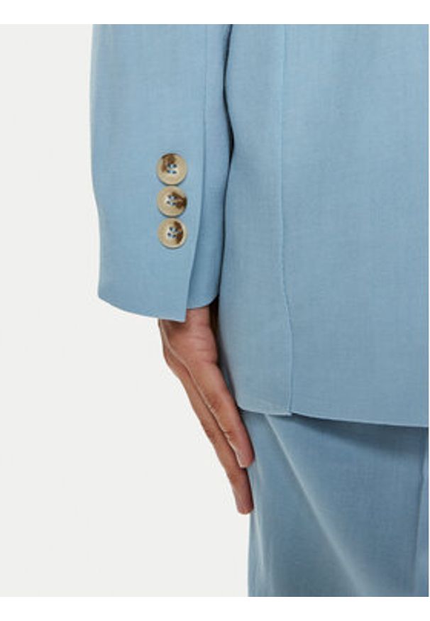 ViCOLO Marynarka TB1567 Niebieski Relaxed Fit. Kolor: niebieski. Materiał: wiskoza