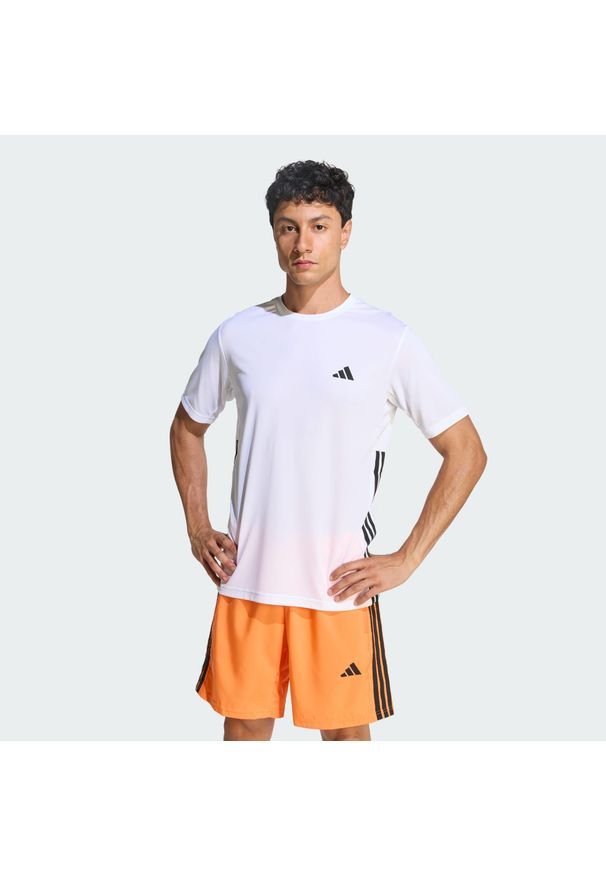Adidas - Koszulka Workout Essentials Base 3-Stripes. Kolor: czarny, biały, wielokolorowy. Technologia: ClimaCool (Adidas). Sport: fitness