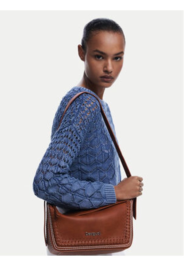 Desigual Torebka 25SAXP52 Brązowy. Kolor: brązowy. Materiał: skórzane