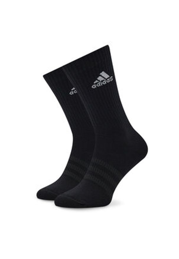 Adidas - adidas Zestaw 3 par wysokich skarpet unisex Cushioned Crew IC1311 Kolorowy. Kolor: szary. Materiał: bawełna. Wzór: kolorowy