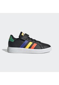 Sneakersy Adidas Original Grand Court 2.0 El Ftwwht/M Dzieci. Kolor: wielokolorowy, niebieski, czarny. Materiał: materiał