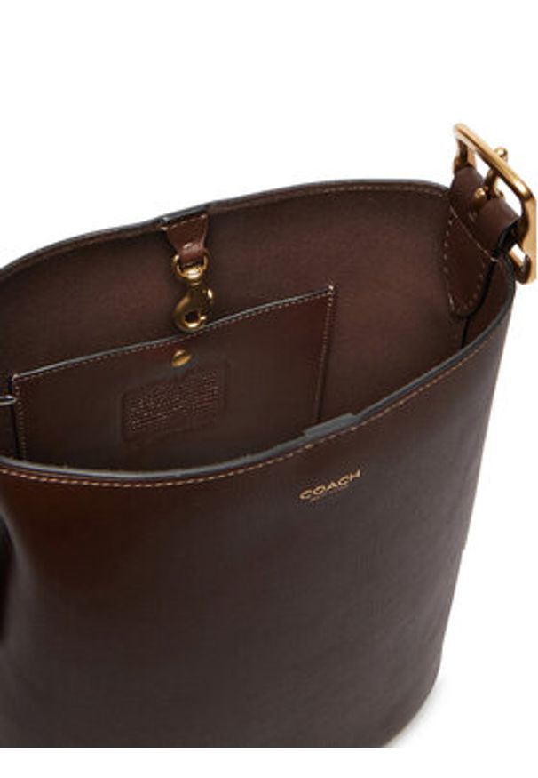 Coach Torebka Bleecker Bucket Bag 21 CCX07 Brązowy. Kolor: brązowy. Materiał: skórzane