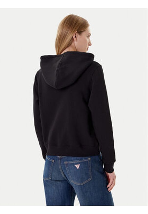 Guess Jeans Bluza W4YQ13 KC811 Czarny Regular Fit. Kolor: czarny. Materiał: bawełna