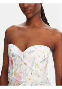 BARDOT Sukienka koktajlowa Floral 58566DB2 Biały Slim Fit. Kolor: biały. Materiał: bawełna. Styl: wizytowy #3