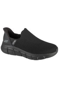 skechers - Buty sportowe Sneakersy męskie, Slip-Ins: Bobs Sport B Flex - Resilient Edge. Zapięcie: bez zapięcia. Kolor: czarny. Materiał: materiał, syntetyk, tkanina. Szerokość cholewki: normalna. Model: Skechers Sport. Sport: turystyka piesza