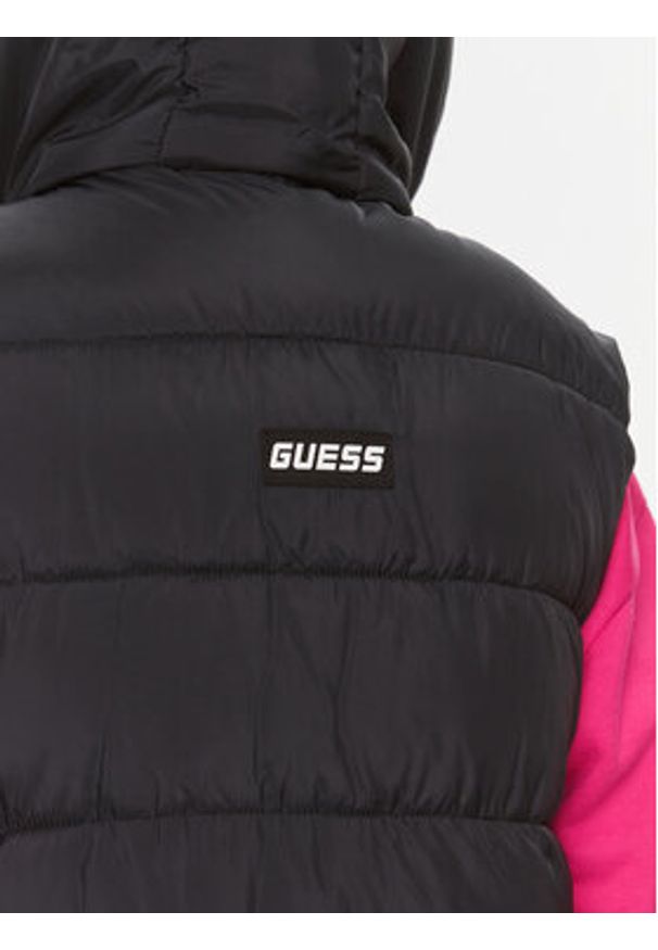 Guess Bezrękawnik Breana V4RL01 WFYE2 Czarny Regular Fit. Kolor: czarny. Materiał: syntetyk. Długość rękawa: bez rękawów